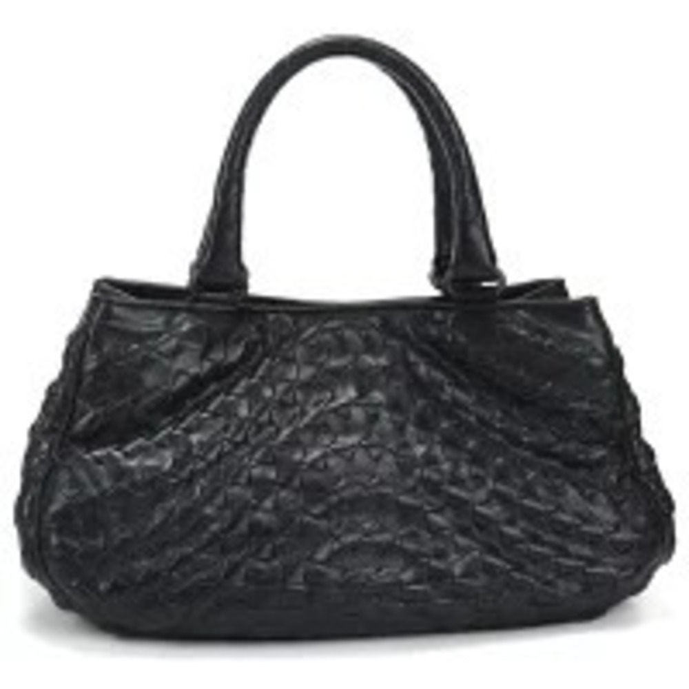Bottega Veneta Handbag Intrecciato Leather Black